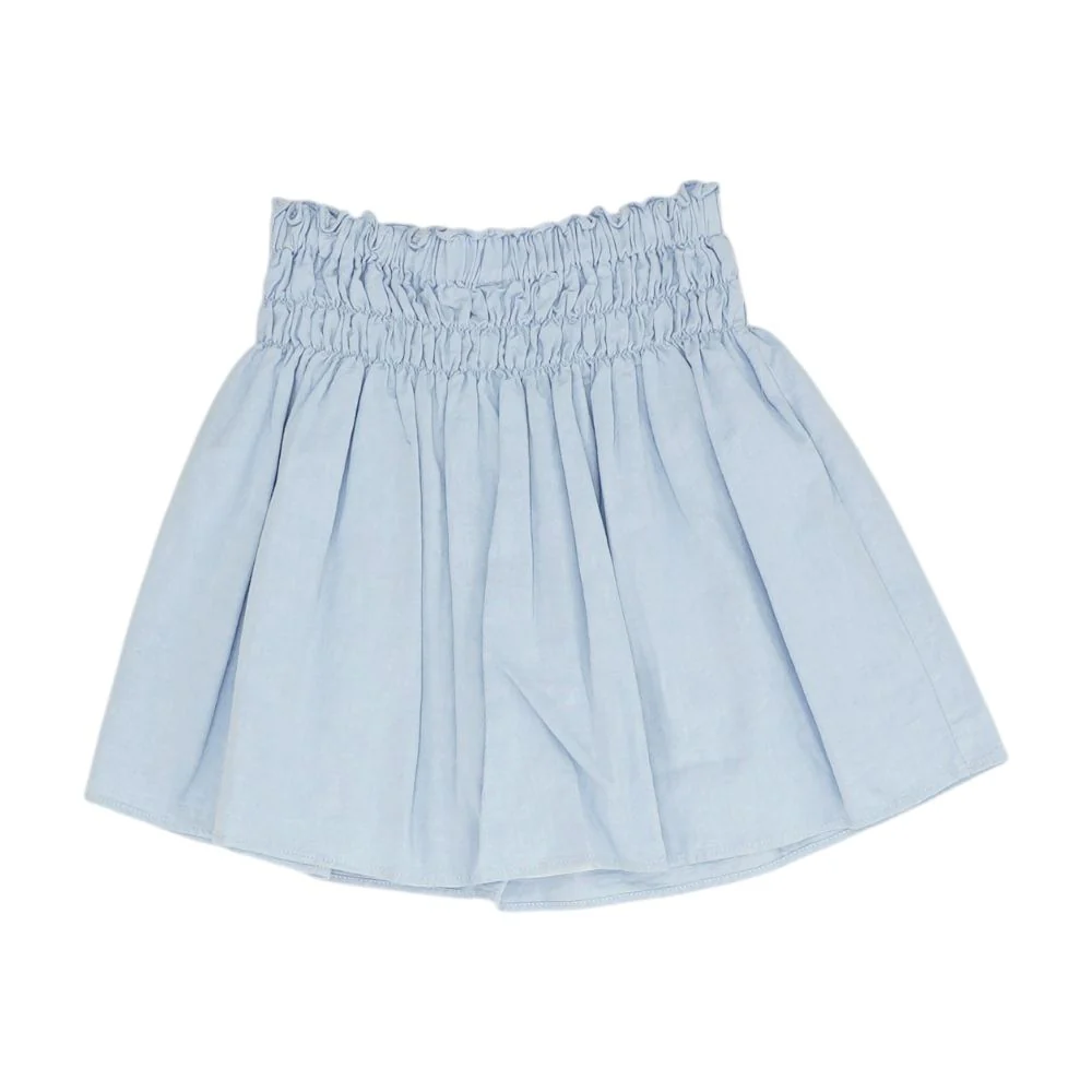 Blue Solid Mini Skirt - Image 2