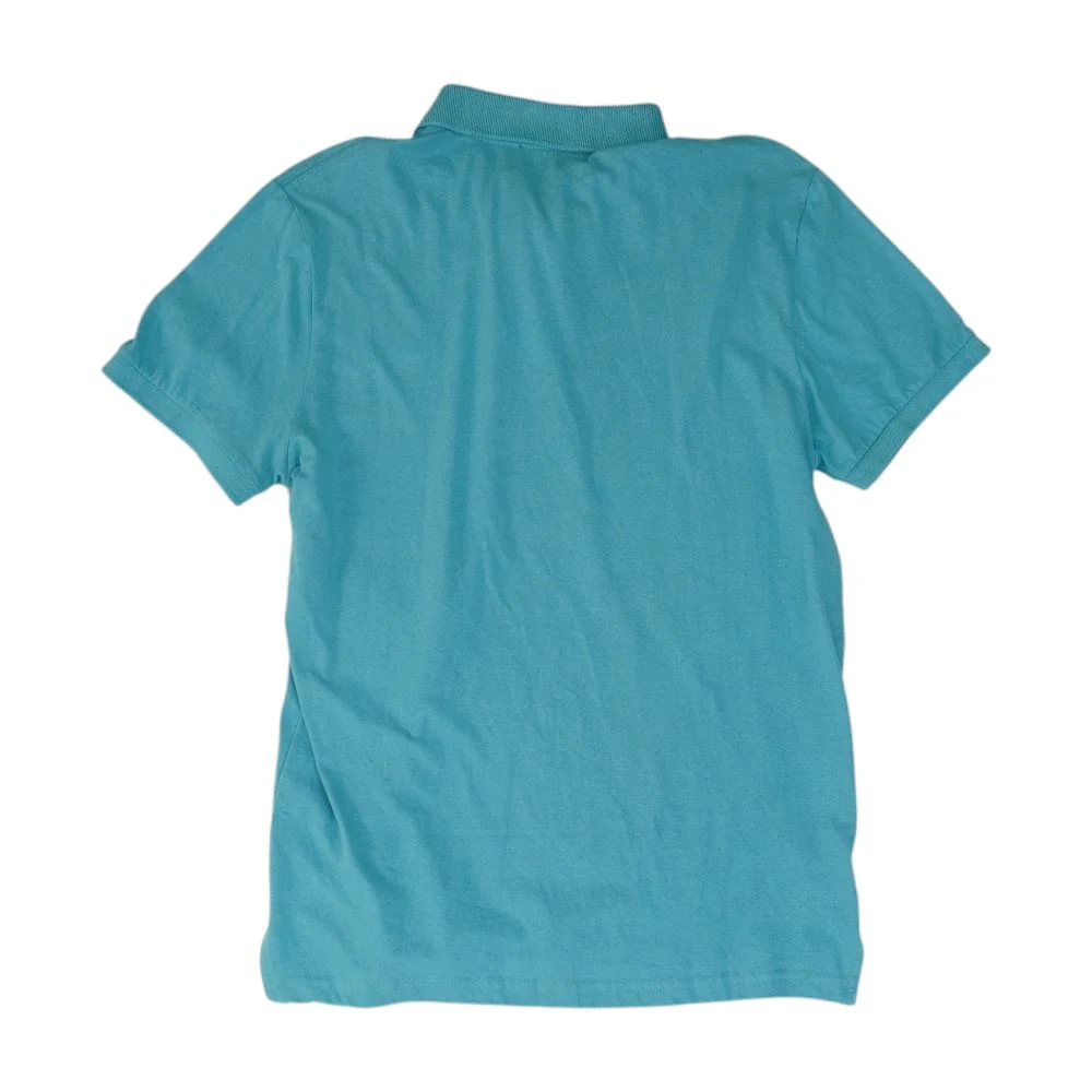 Blue Solid Short Sleeve Polo - Image 2