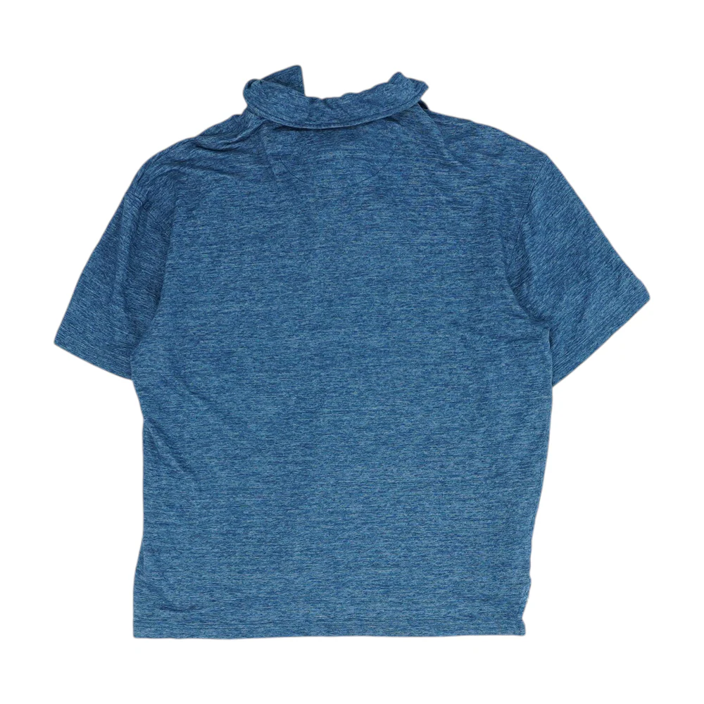 Blue Solid Short Sleeve Polo - Image 2