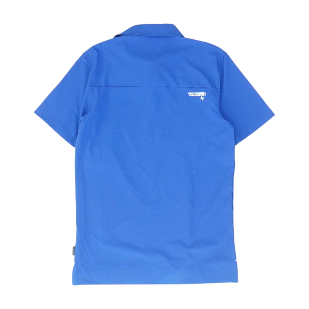 Blue Solid Short Sleeve Polo - Image 2