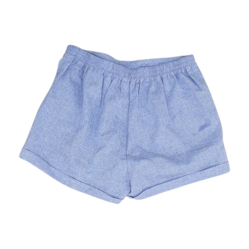 Blue Solid Shorts - Image 2