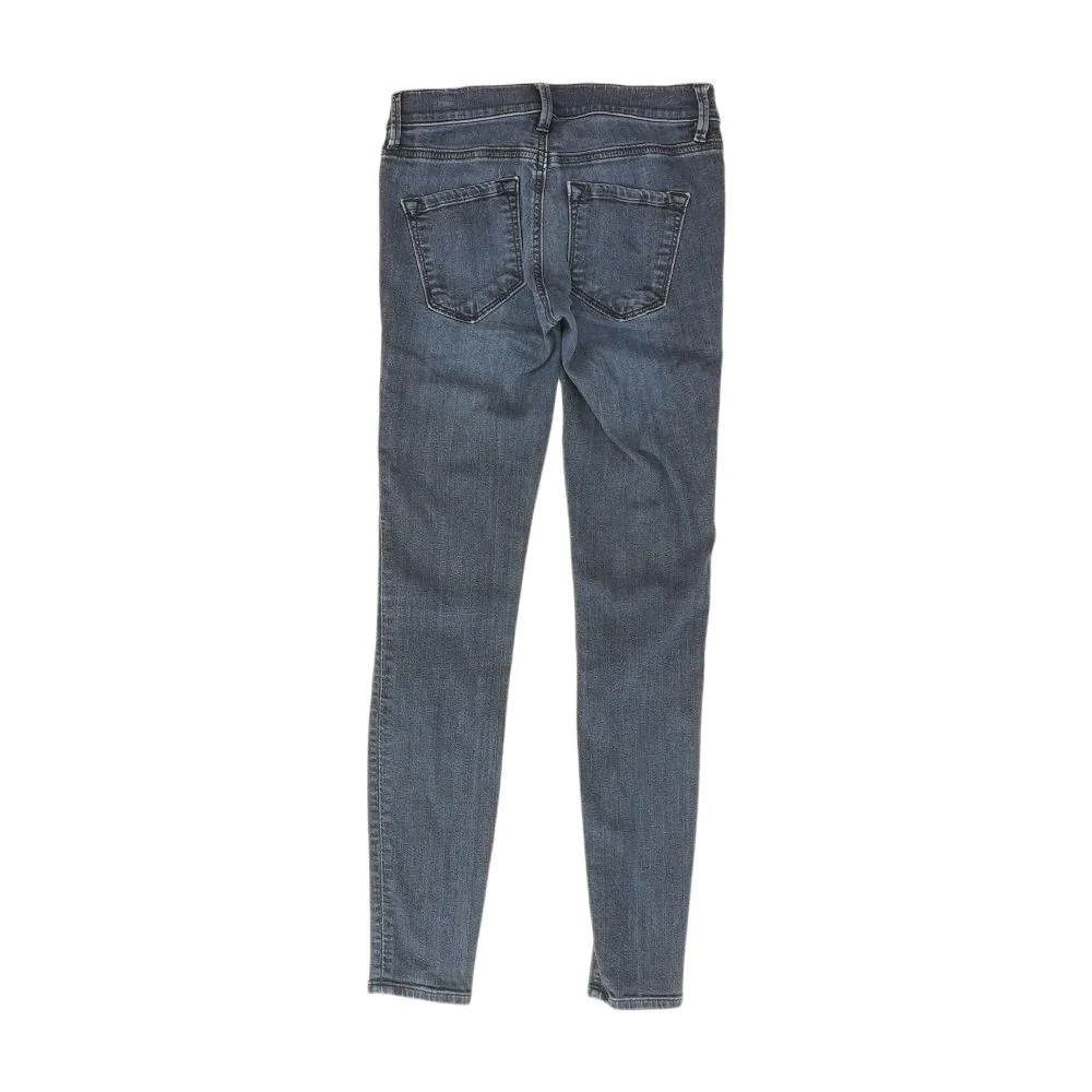 Blue Solid Skinny Leg Jeans - Image 2