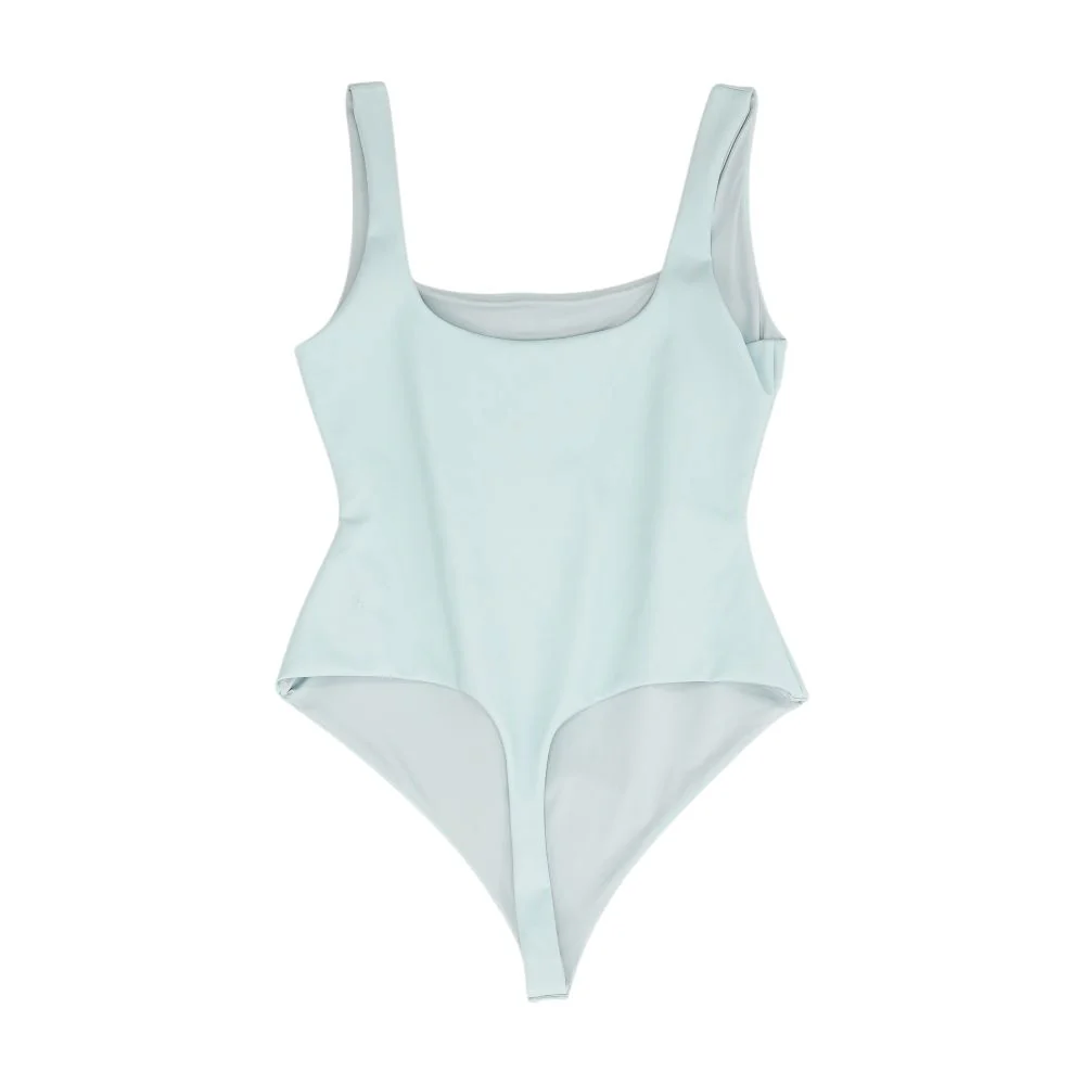 Blue Solid Sleeveless Blouse - Image 2