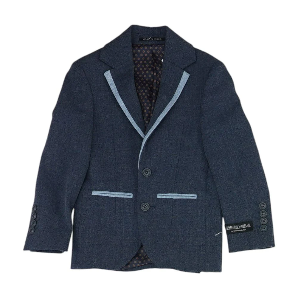 Blue Solid Sport Coat