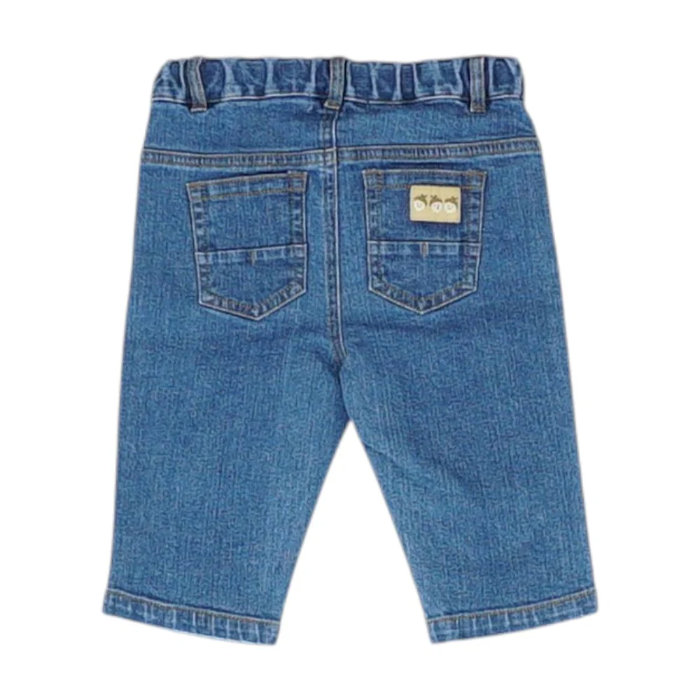 Blue Solid Straight Leg Jeans - Image 2