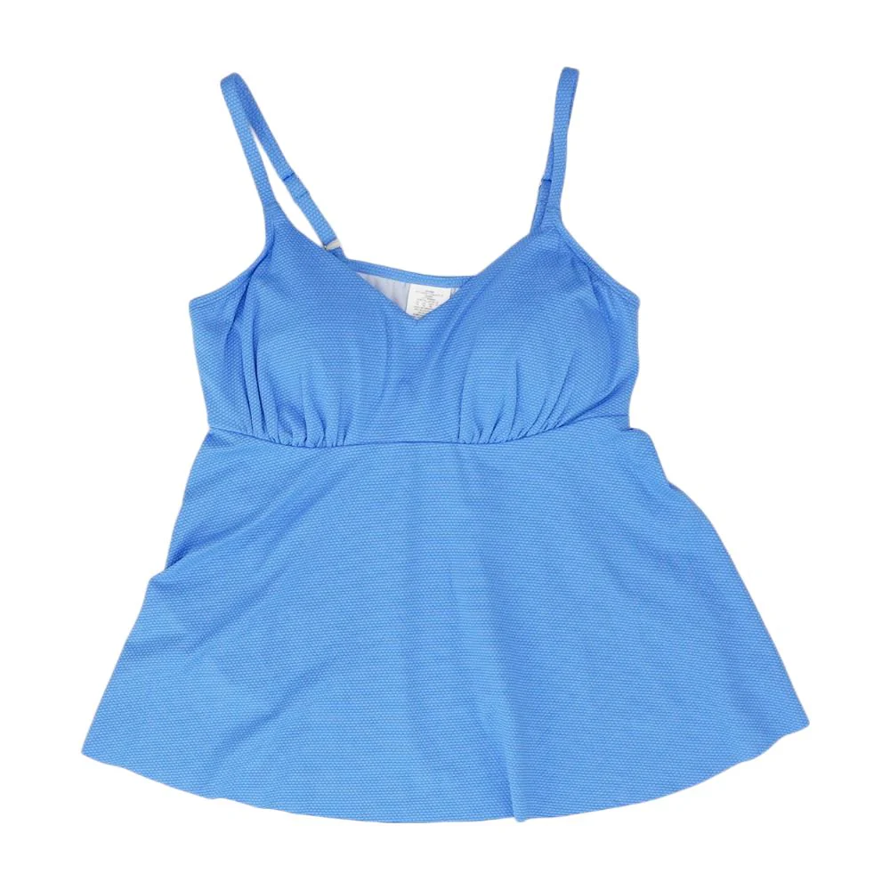 Blue Solid Swim Top - Image 2