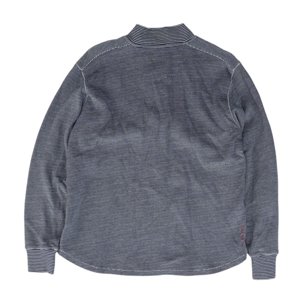 Blue Striped 1/4 Zip Pullover - Image 2