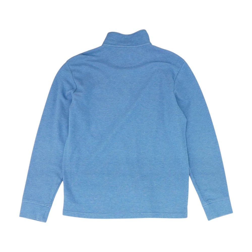 Blue Striped 1/4 Zip Pullover - Image 2