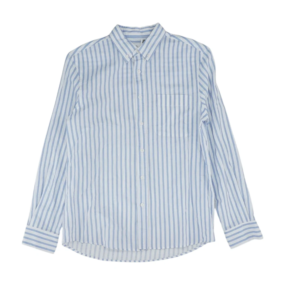 Blue Striped Long Sleeve Button Down