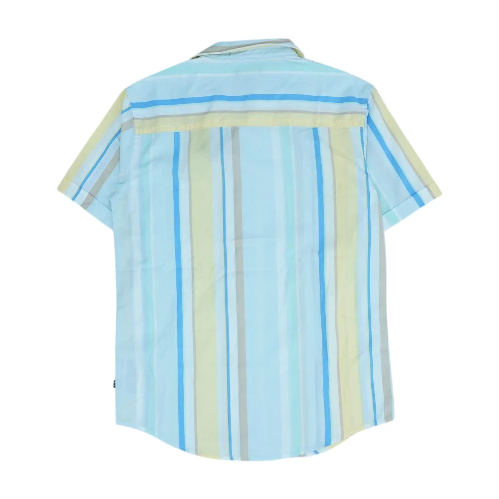 Blue Striped Short Sleeve Button Down - Image 2