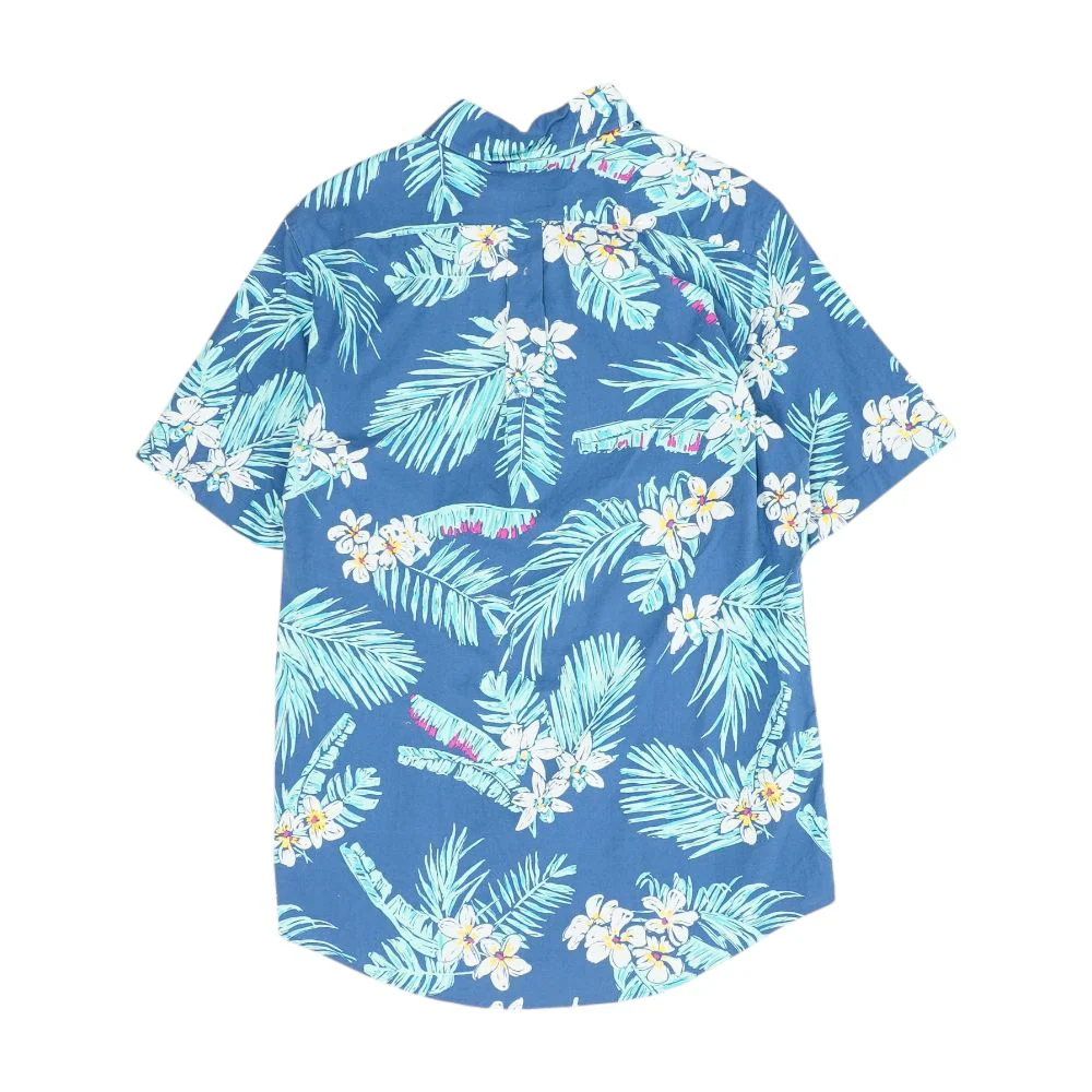 Blue Tropical Short Sleeve Button Down - Image 2