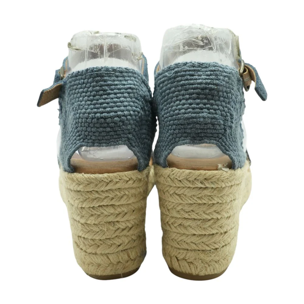 Blue Wedged Sandals - Image 2
