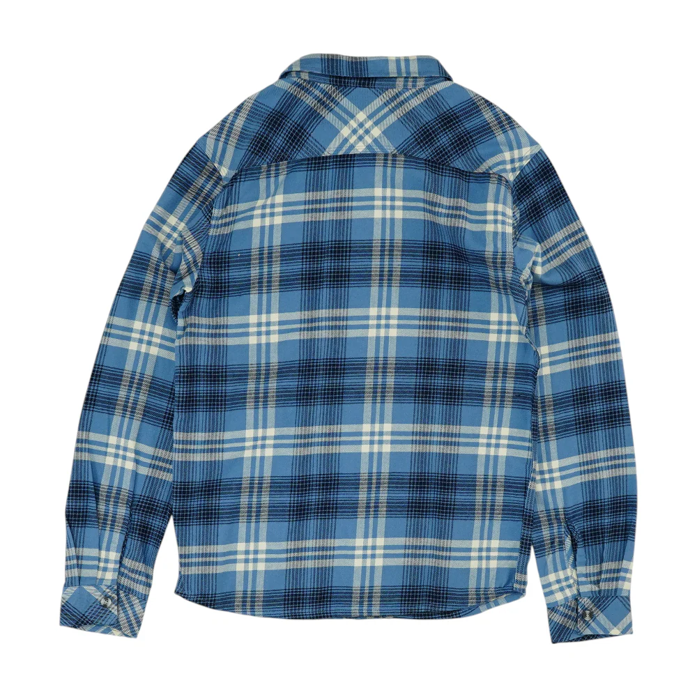 Blue Plaid Flannel Button Down - Image 2