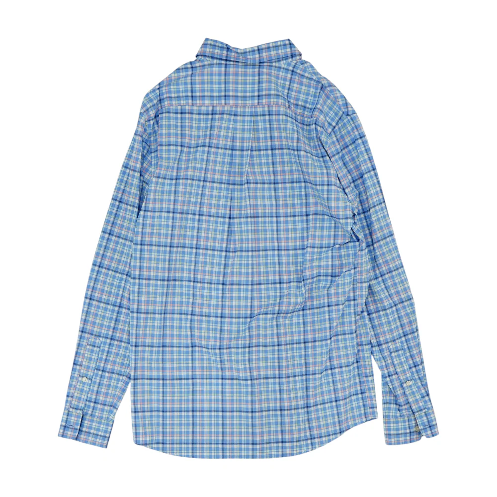Blue Plaid Long Sleeve Button Down - Image 2