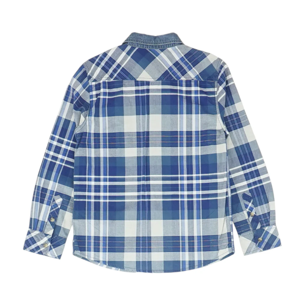 Blue Plaid Long Sleeve Button Down - Image 2