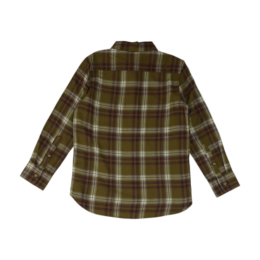 Olive Plaid Flannel Button Down - Image 2