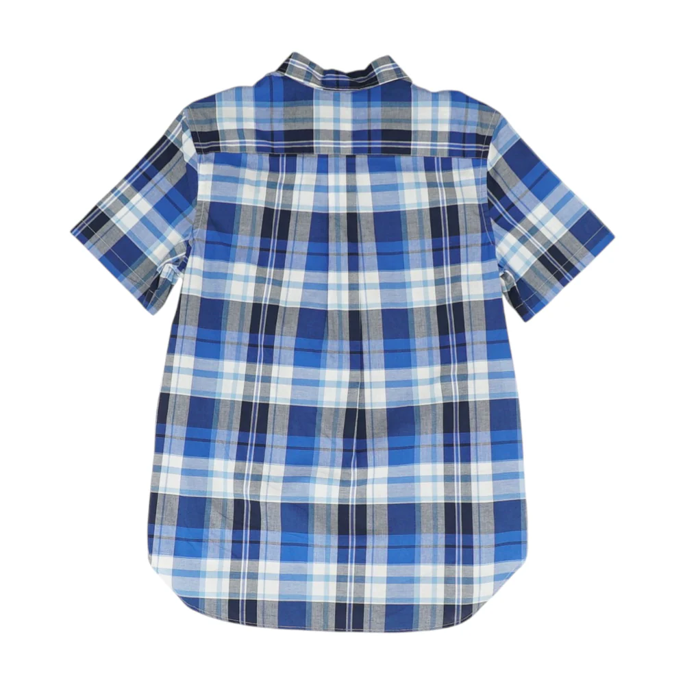 Blue Plaid Short Sleeve Button Down - Image 2