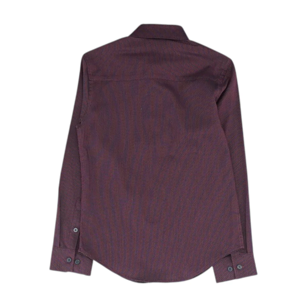 Maroon Abstract Long Sleeve Button Down - Image 2