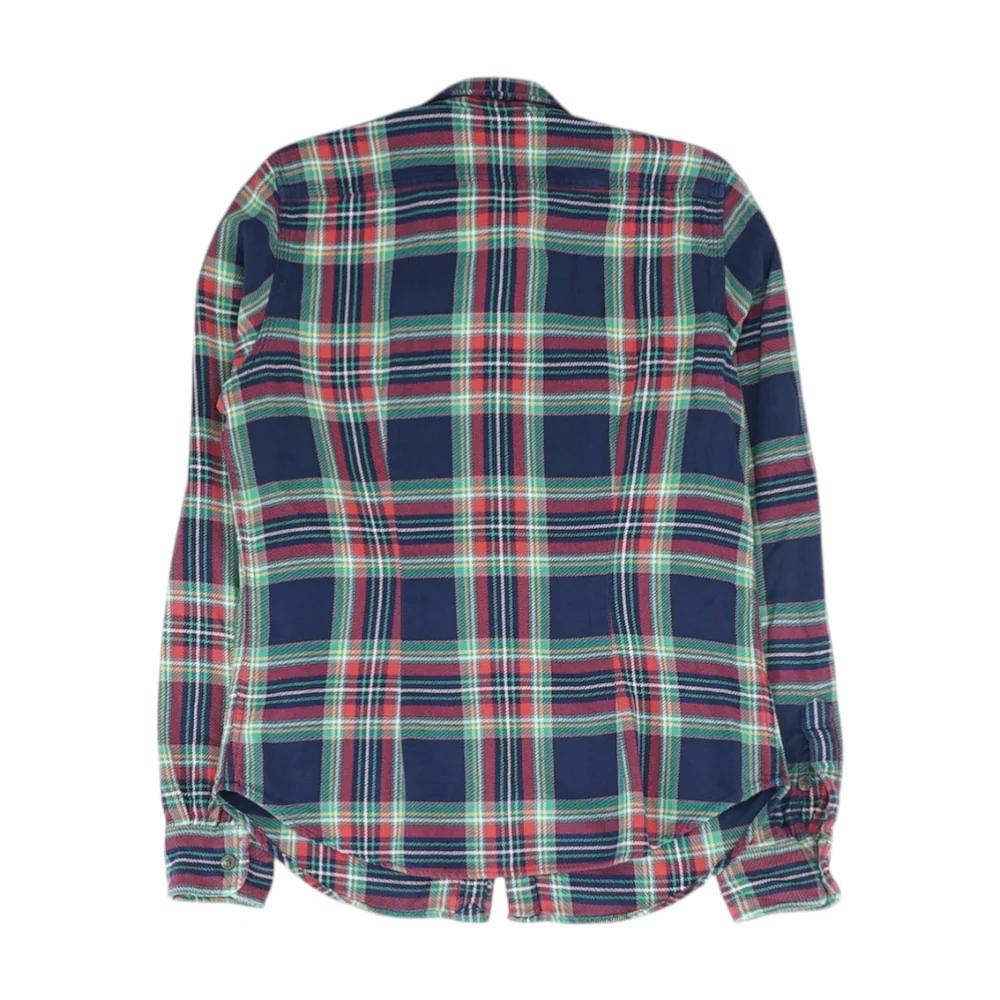 Navy Plaid Flannel Button Down - Image 2