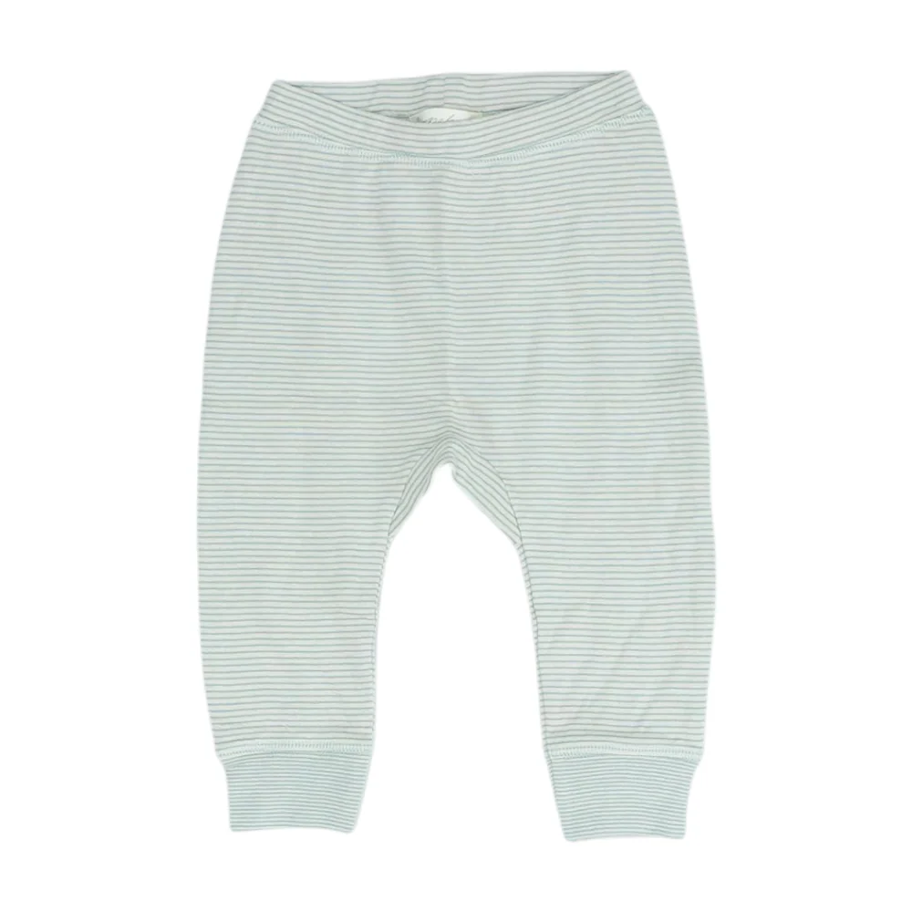 Beige Striped Knit Pants