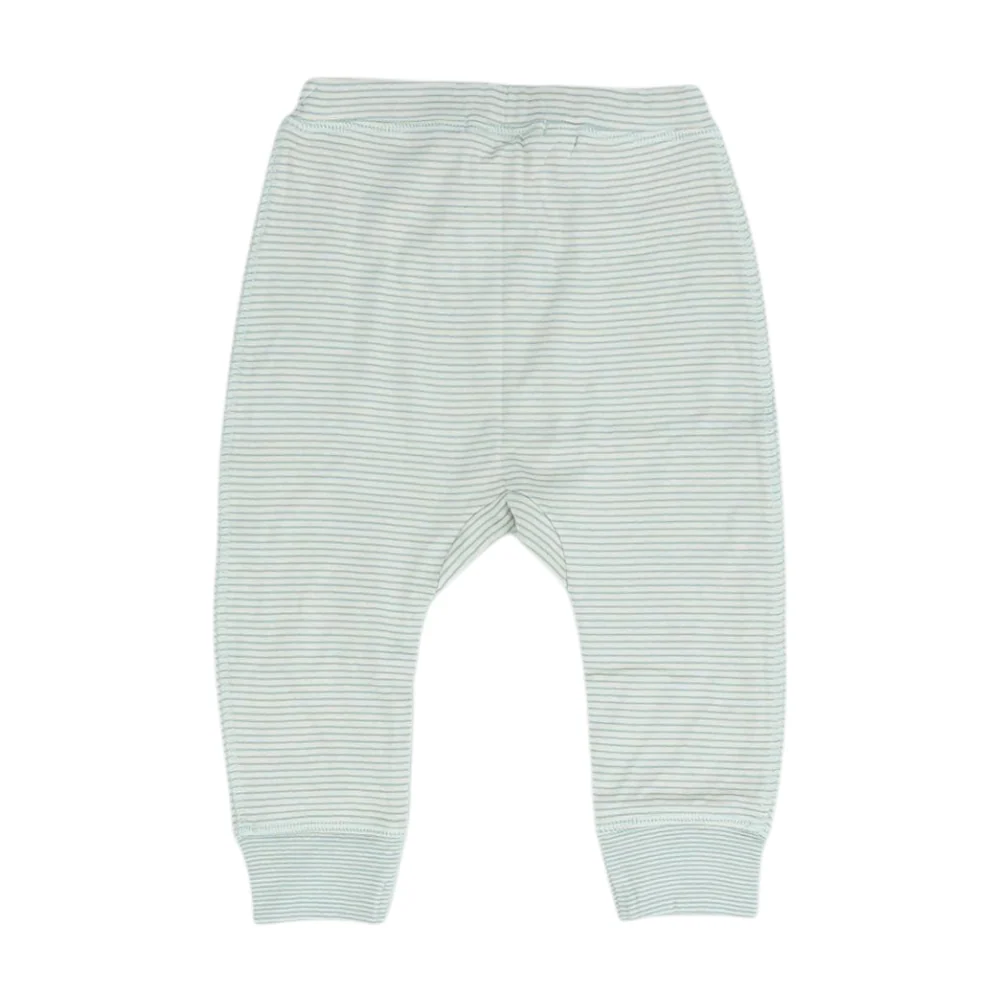 Beige Striped Knit Pants - Image 2