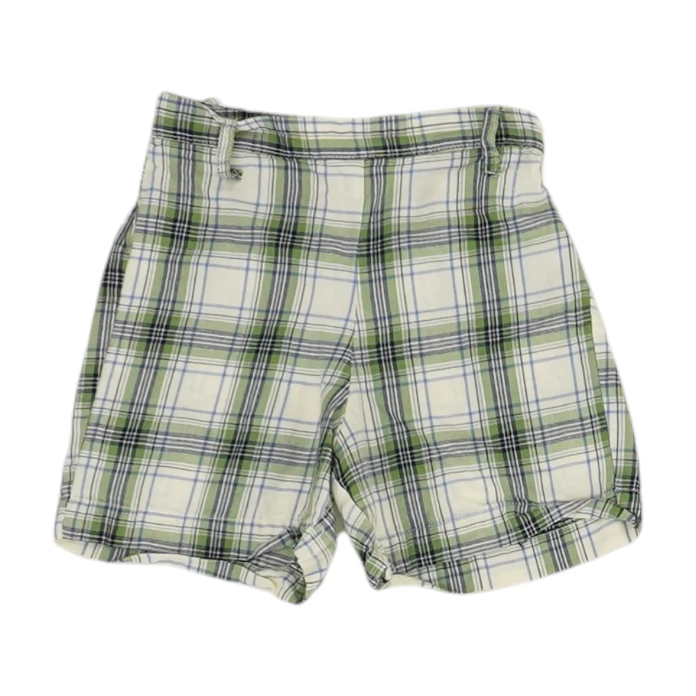 Green Plaid Chino Shorts
