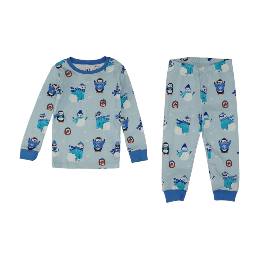 Blue Graphic Pajama Set