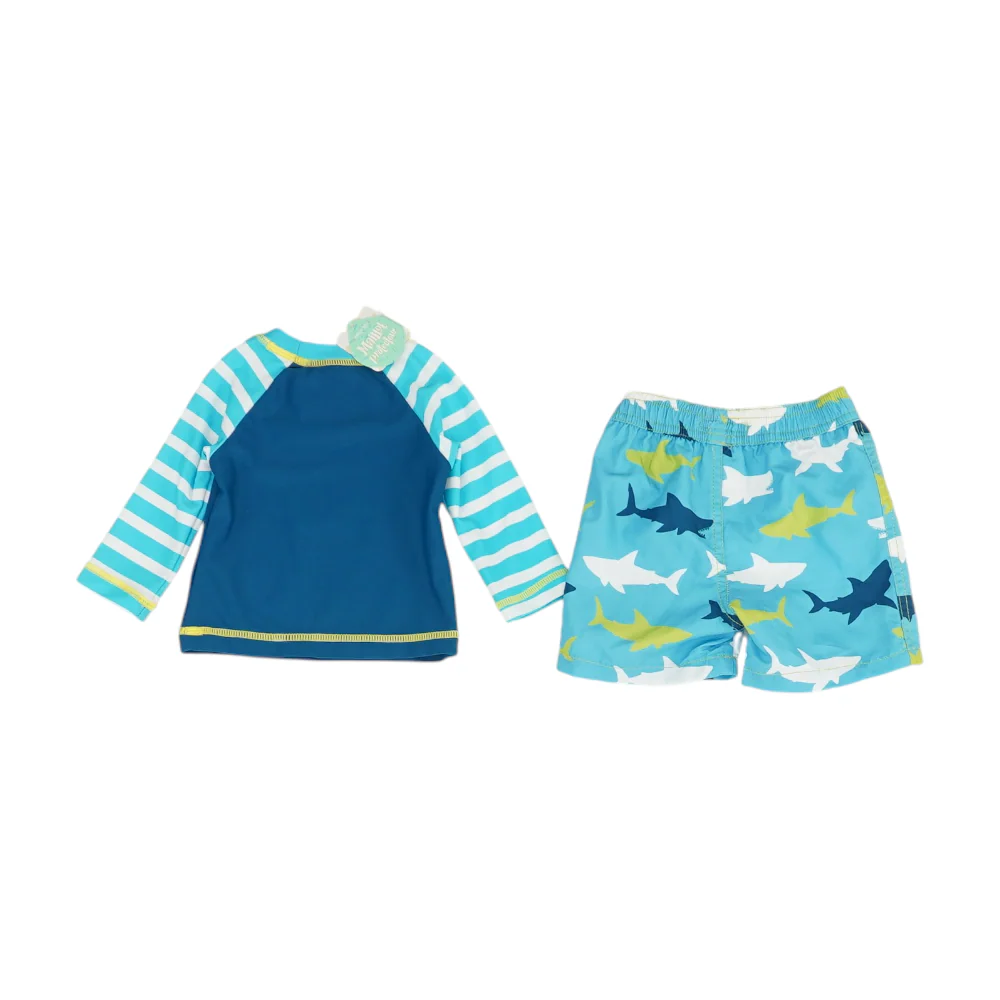Blue Animal Print Swim Set - Image 2