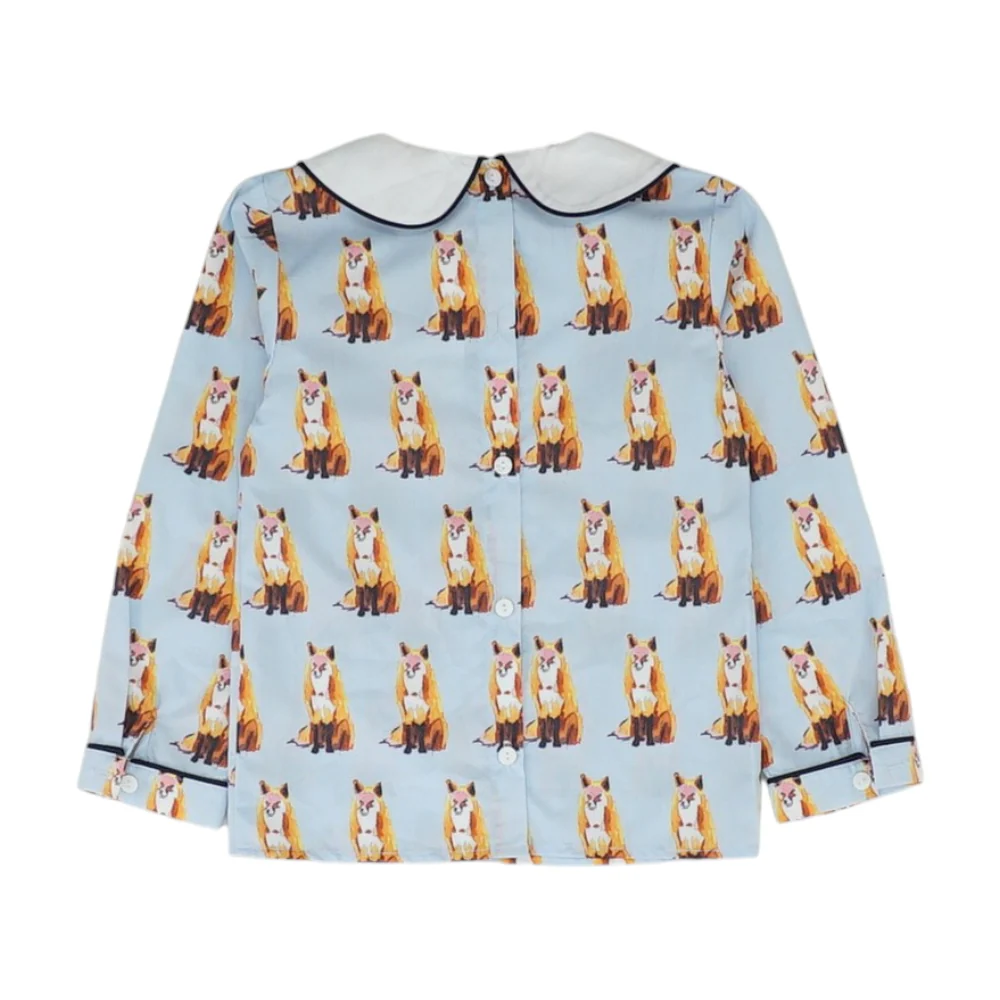 Blue Print Knit T-Shirt - Image 2