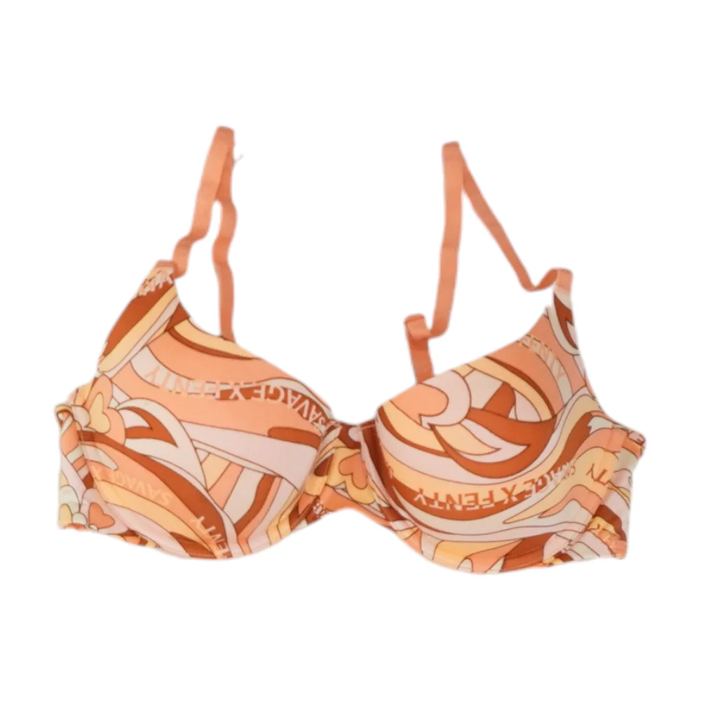 Peach Abstract Bra