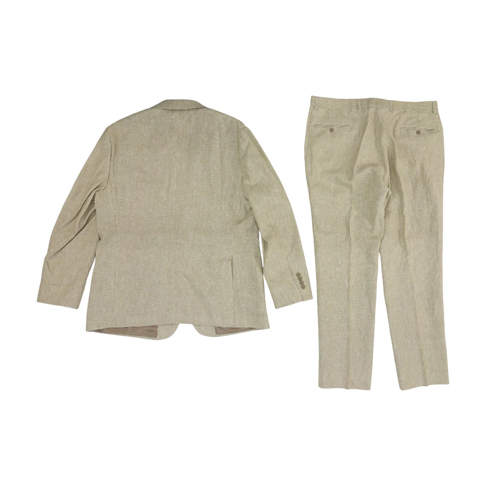 Beige Solid Suit - Image 2