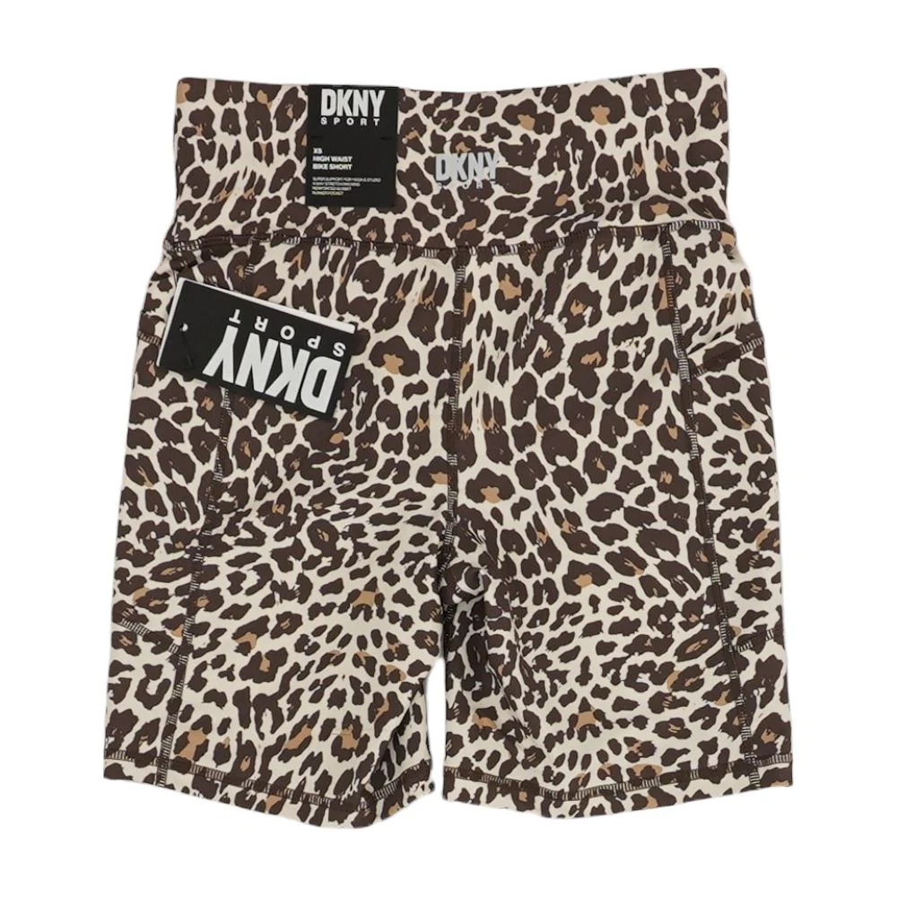 Brown Animal Print Active Shorts - Image 2
