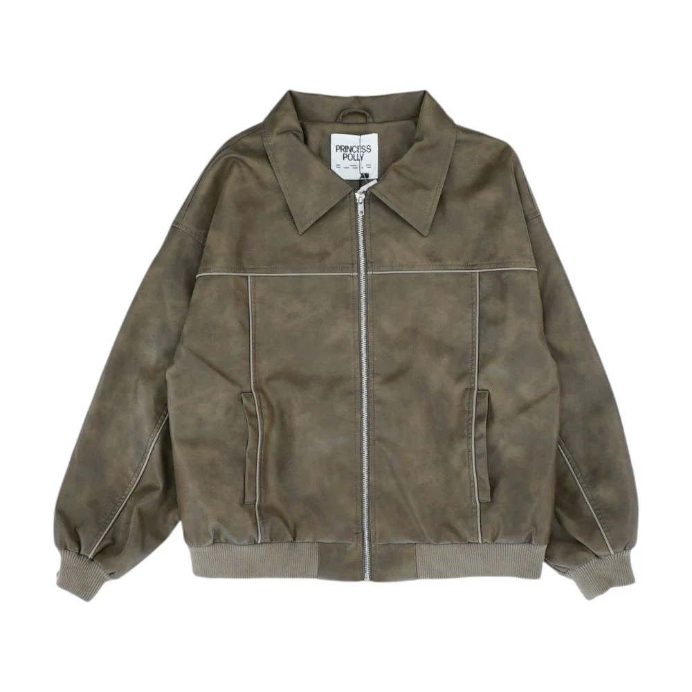 Brown Faux Leather Jacket