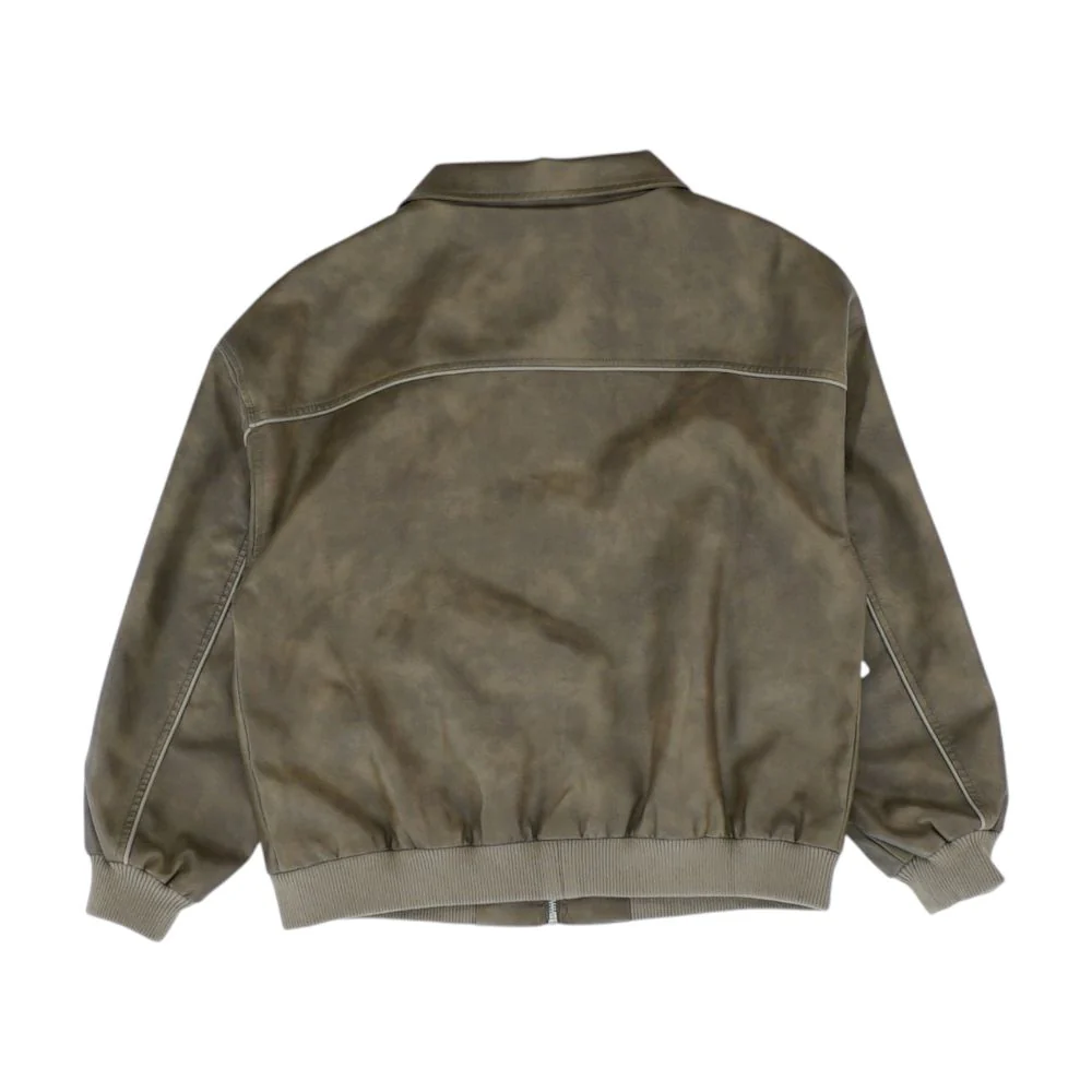 Brown Faux Leather Jacket - Image 2