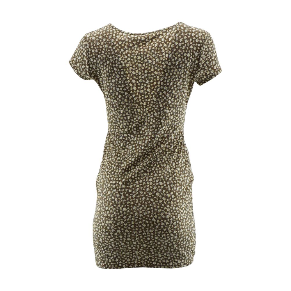 Brown Floral Midi Dress - Image 2