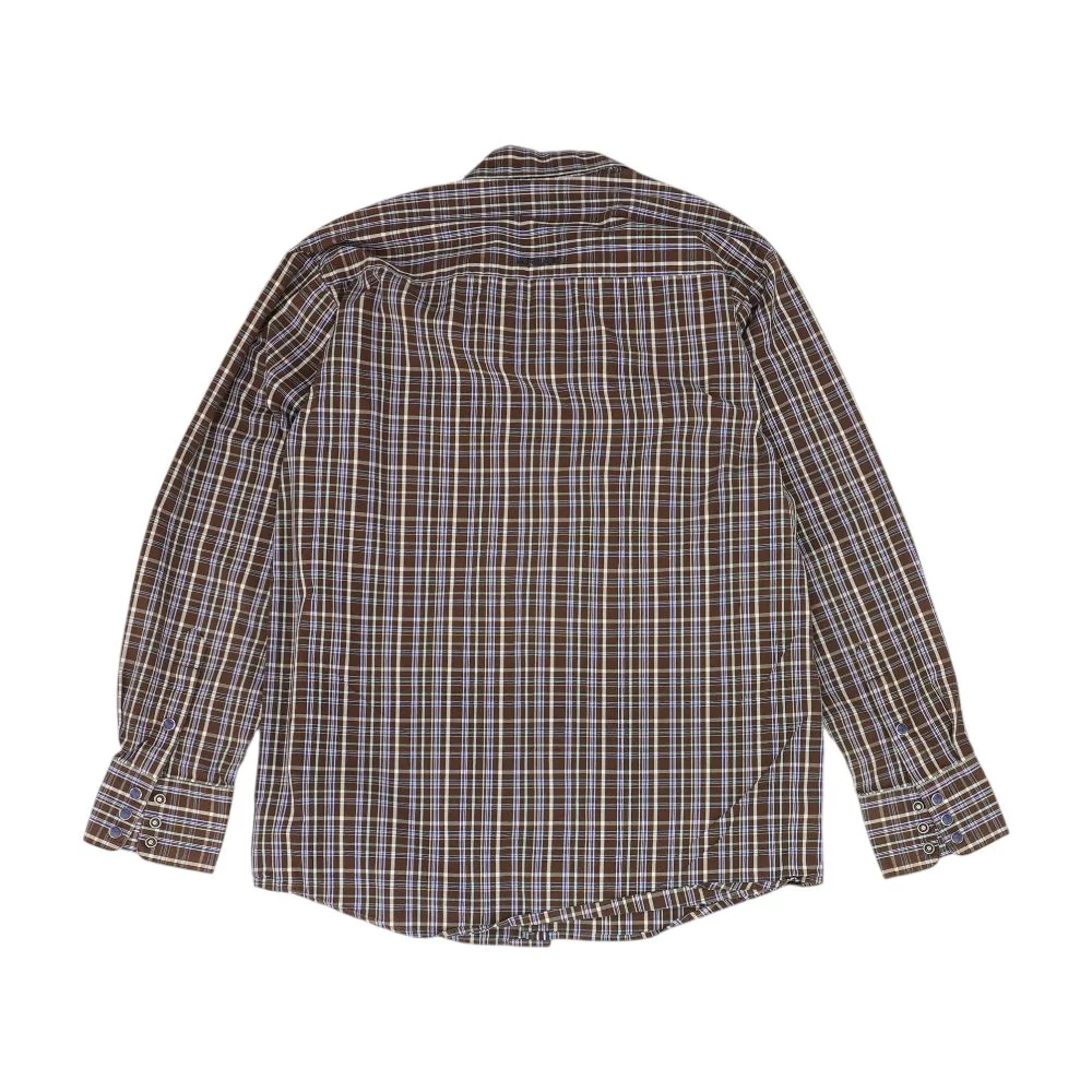 Brown Plaid Long Sleeve Button Down - Image 2