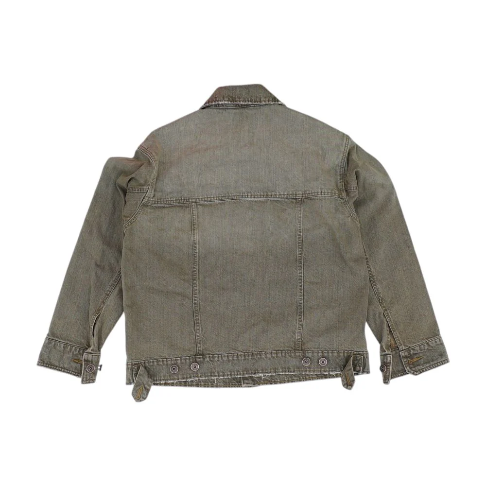 Brown Solid Denim Jacket - Image 2