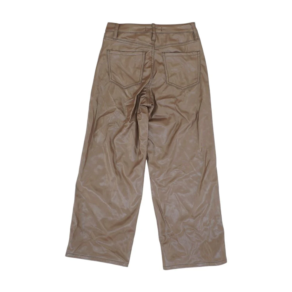Brown Solid Pants - Image 2