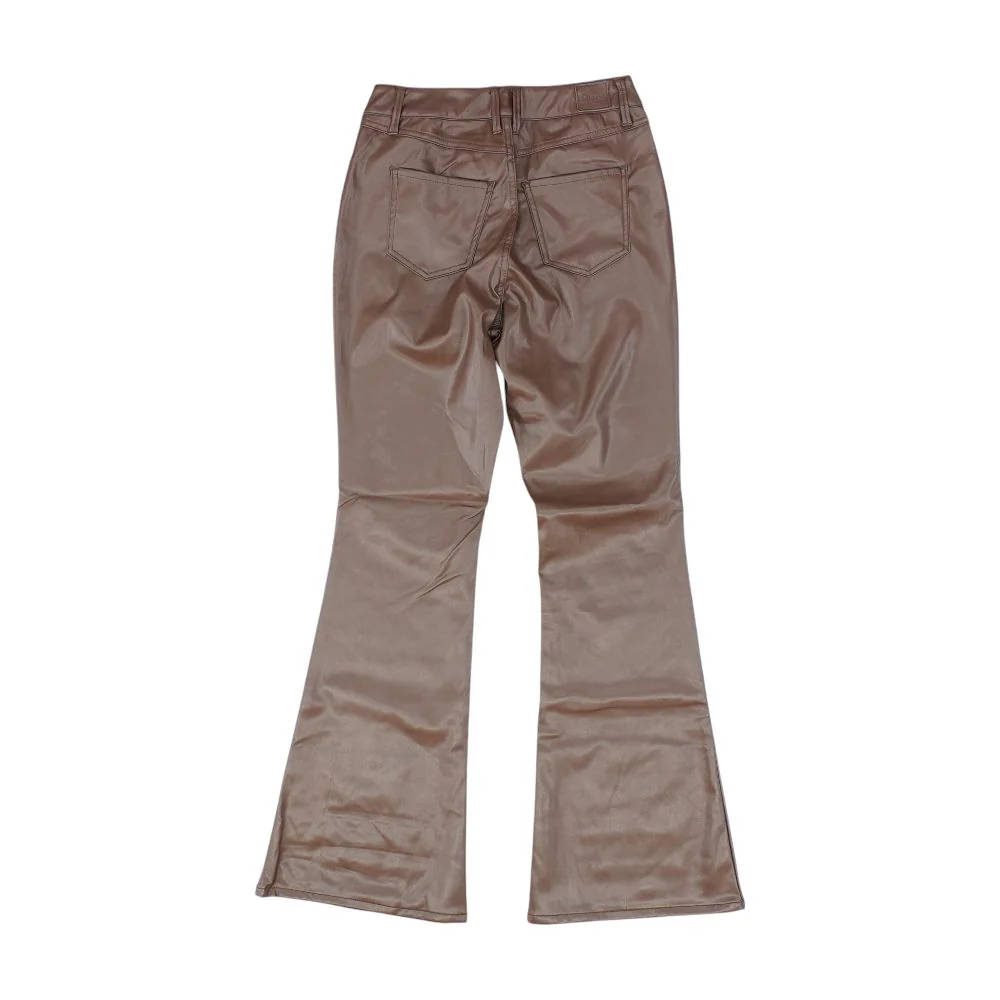 Brown Solid Pants - Image 2