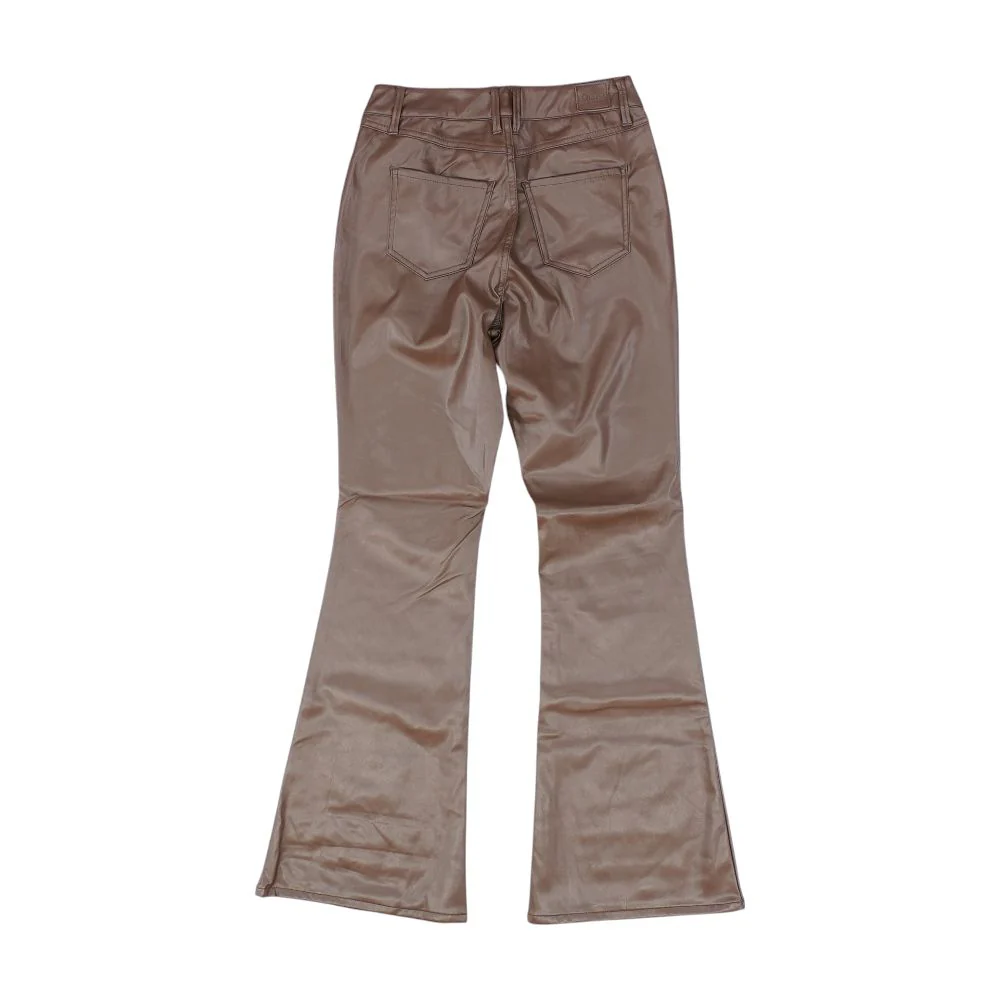 Brown Solid Pants - Image 2