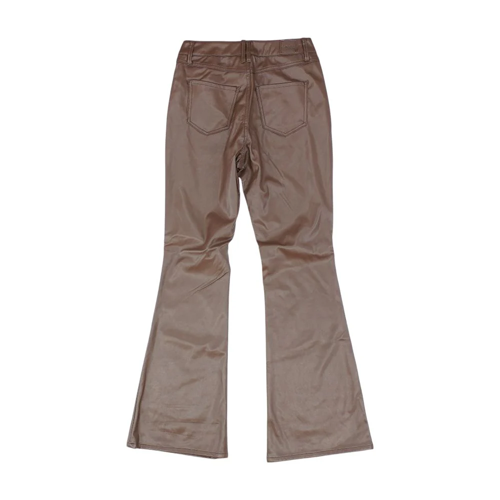 Brown Solid Pants - Image 2