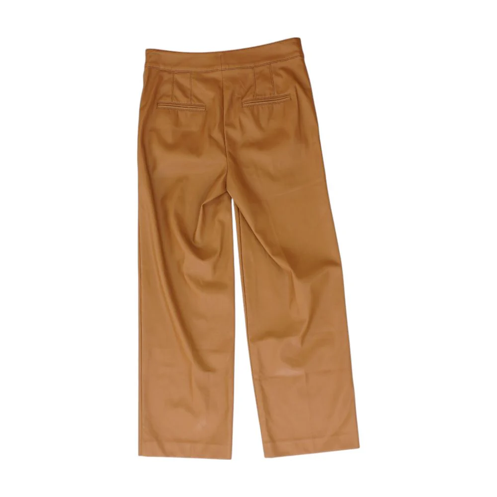 Brown Solid Pants - Image 2