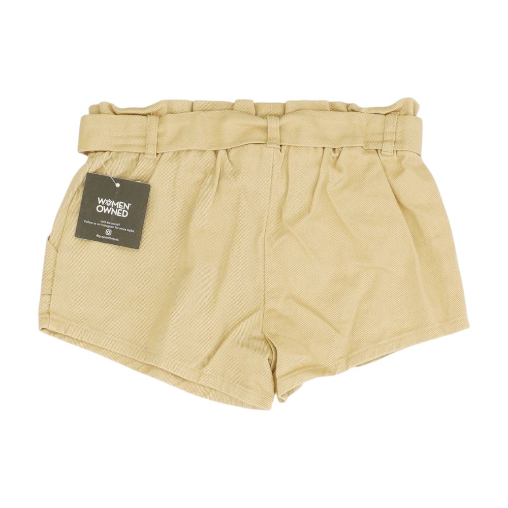 Khaki Solid Shorts - Image 2