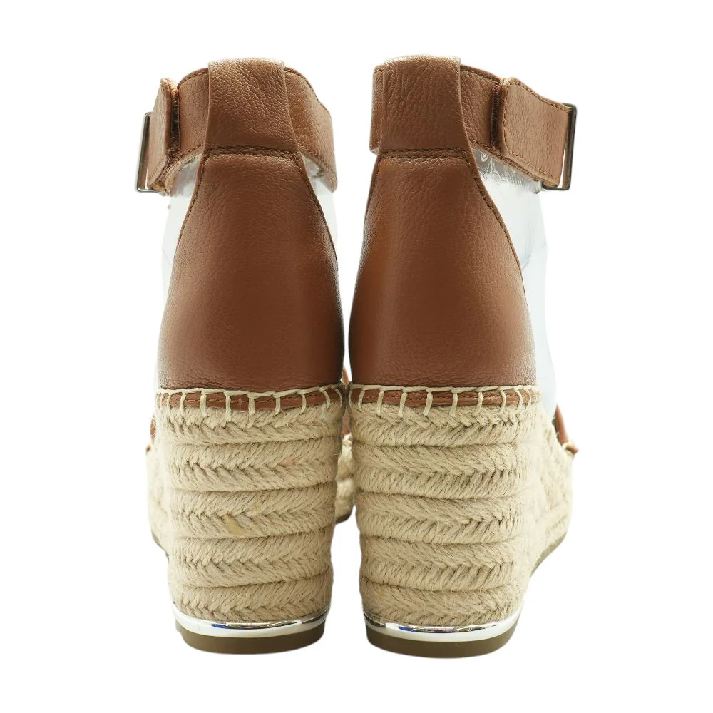 Brown Wedged Sandals - Image 2