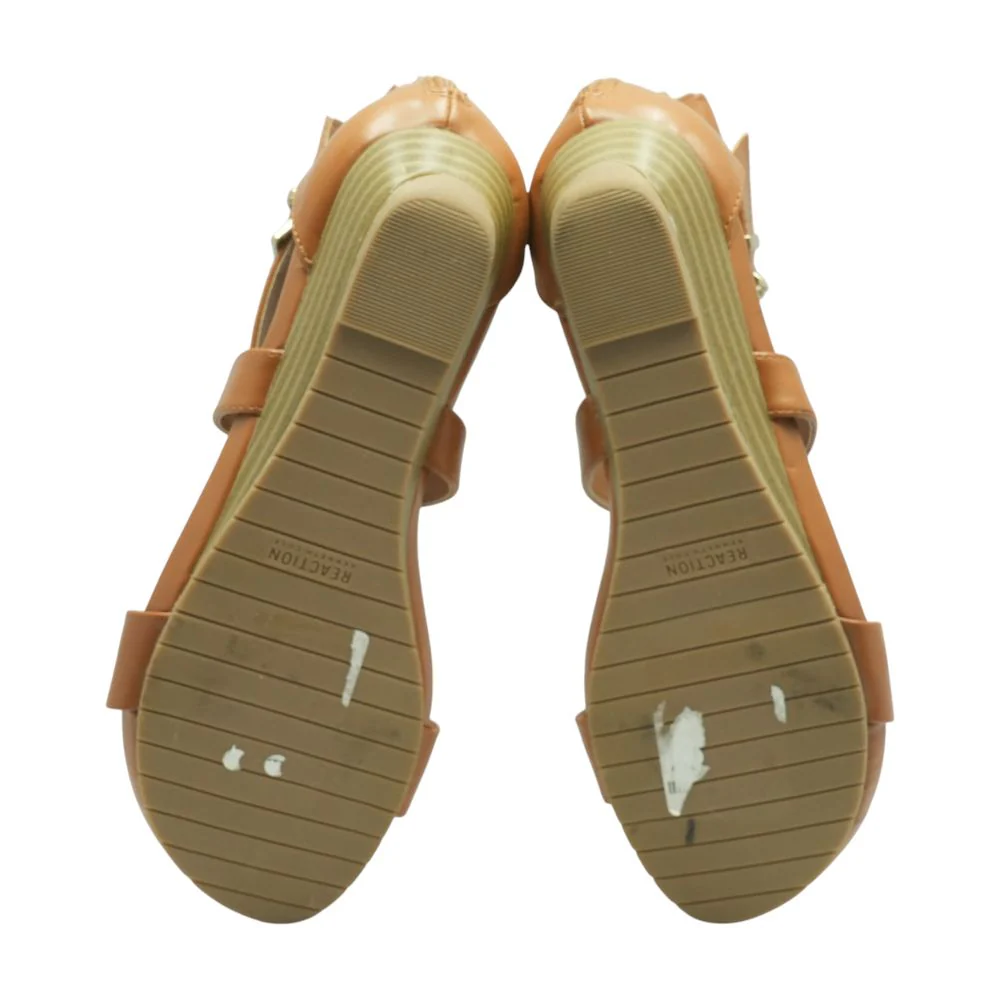 Brown Wedged Sandals - Image 3