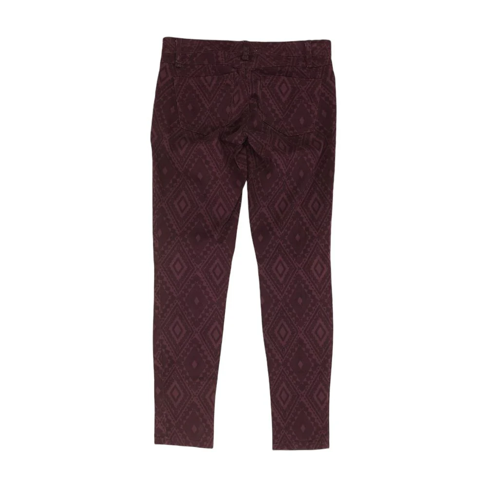 Burgundy Graphic Five Pocket Pants - Image 2