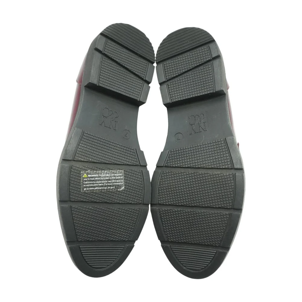 Burgundy Loafer Flats - Image 3
