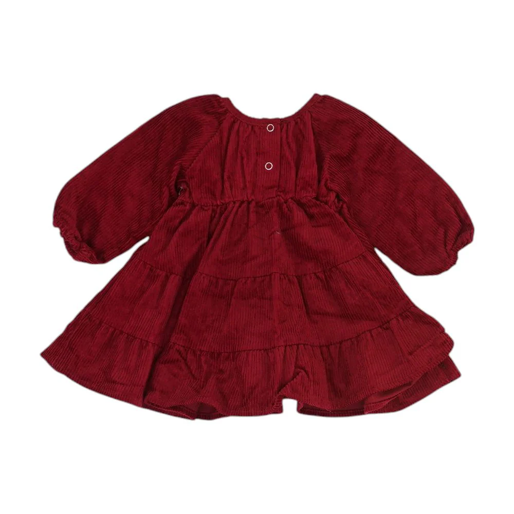 Burgundy Solid Dress - Image 2