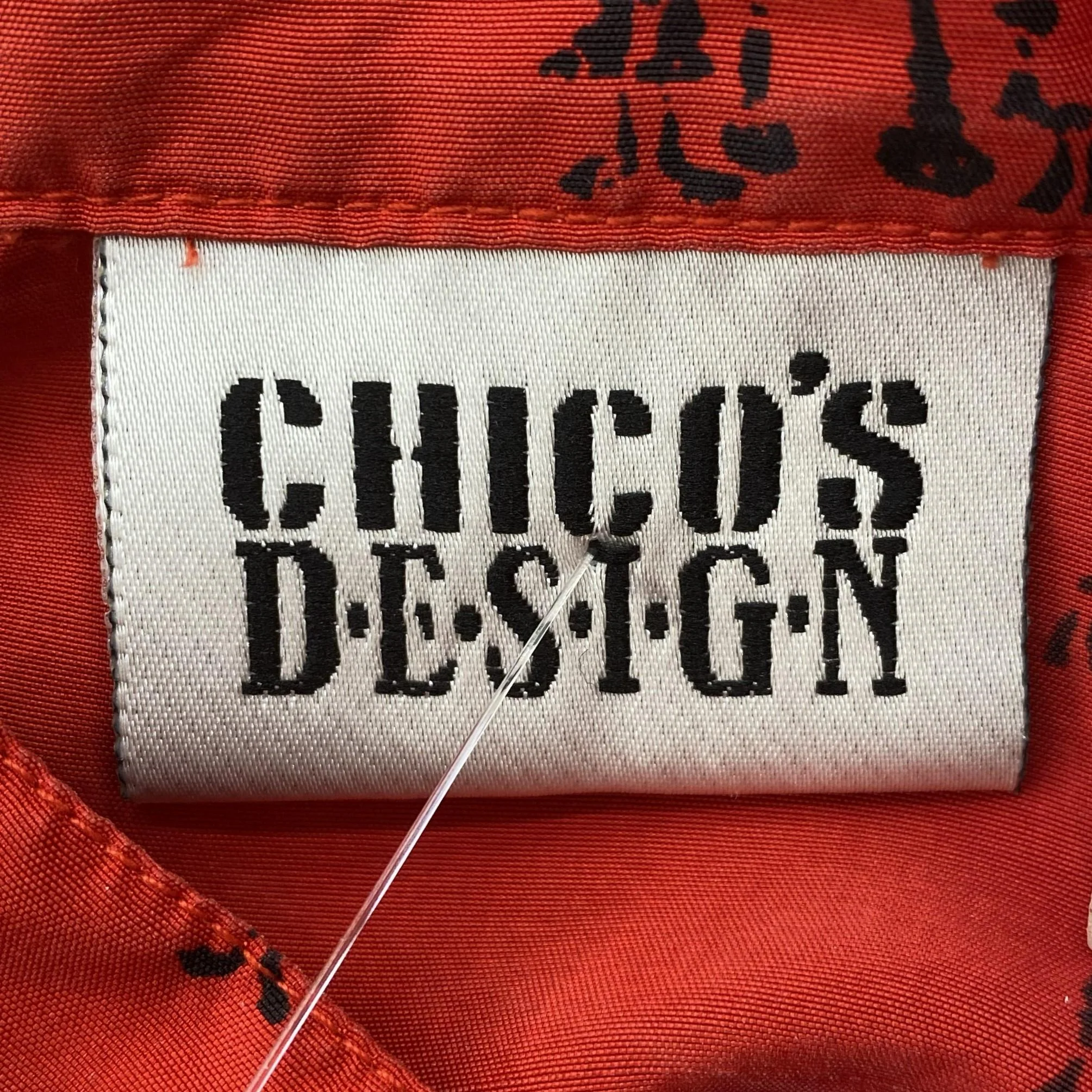 Vintage Red Silk Print Button Down - Image 3