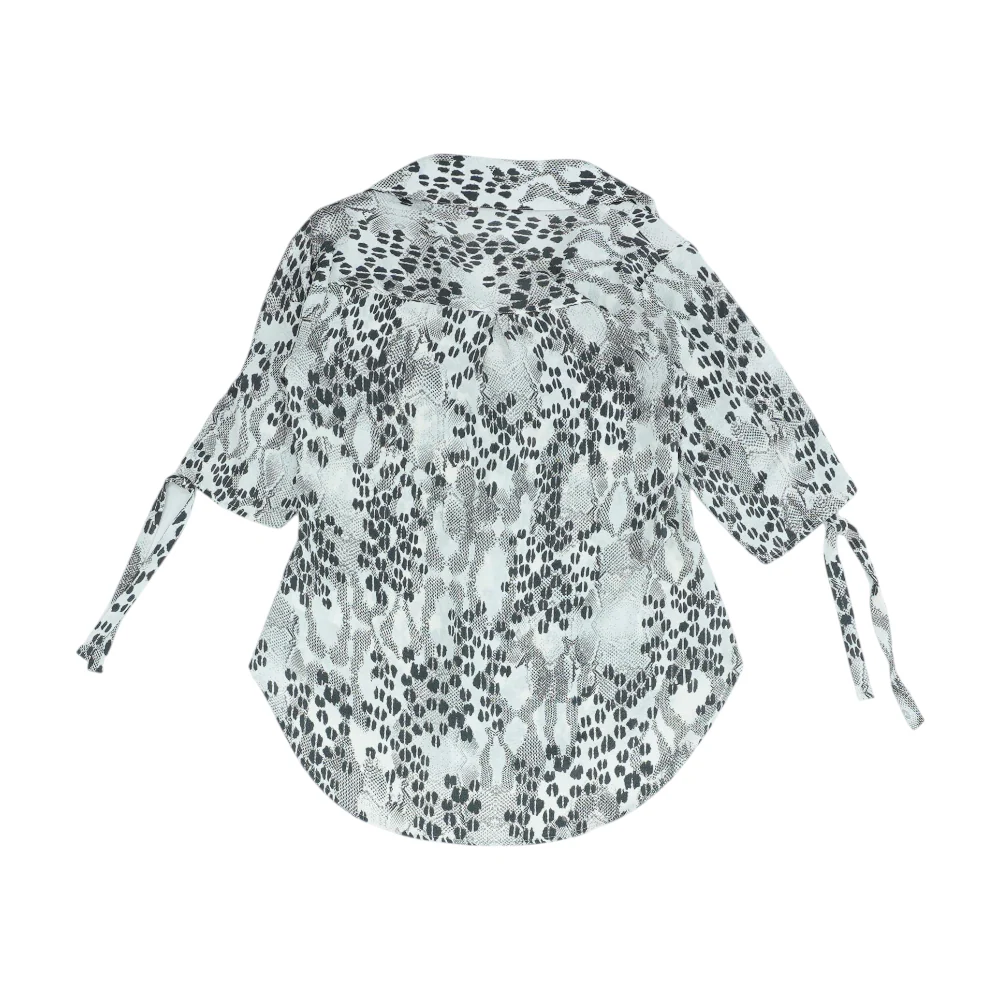 Beige Animal Print Button Down - Image 2